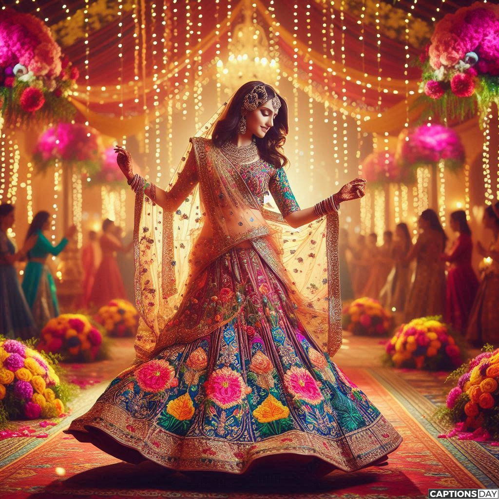 Elegant Lehenga Captions for Instagram